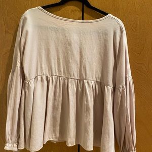 Light Pink, Light Weight Peplum Top